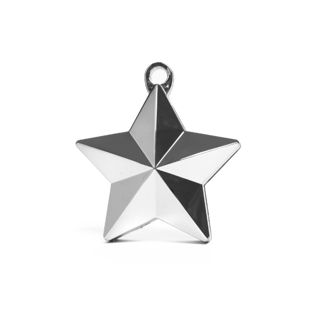 Stříbrné těžítko na balónky ve tvaru hvězdy 150 g