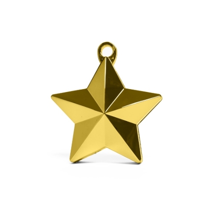 zlaté těžítko na balónky ve tvaru hvězdy 150 g