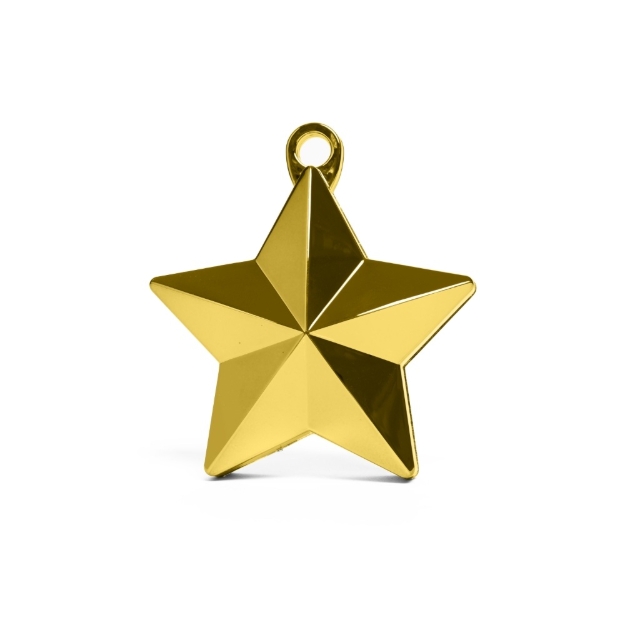 zlaté těžítko na balónky ve tvaru hvězdy 150 g