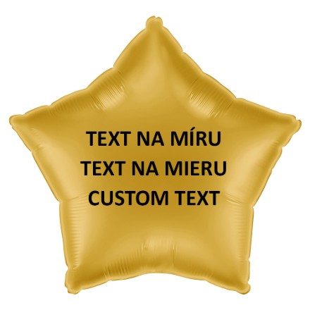 Obrázok z Fóliový balónik hviezda zlatá 45 cm – vlastný text