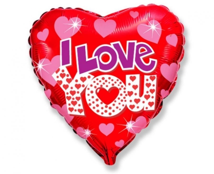 Obrázok z Fóliový balónik srdca I Love You – 45 cm