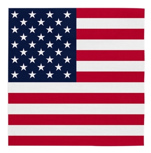 Levně Papírové ubrousky USA 33 x 33 cm – 20 ks