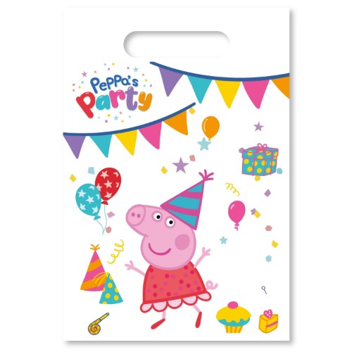 Levně Dárkové tašky Peppa Pig – 6 ks