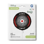 Obrázok z Fóliový balónik závodná pneumatika čierna 45 cm/18"