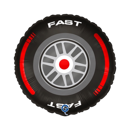 Fóliový balonek závodní pneumatika černá 45 cm