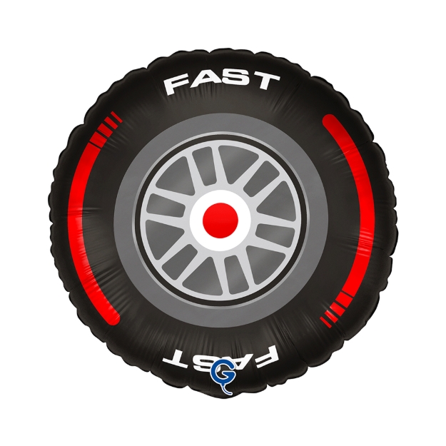 Fóliový balonek závodní pneumatika černá 45 cm