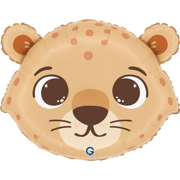 Fóliový balonek hlava geparda Funny Cheetah 46 x 36 cm