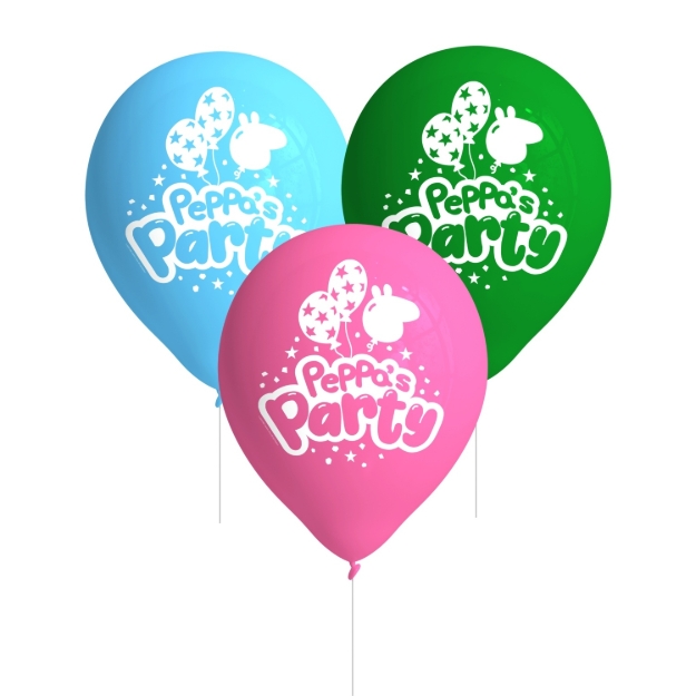 Latexové balonky Peppa Pig 30 cm v mixu barev, balení 8 ks