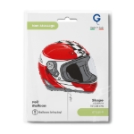 Fóliový balonek závodní helma červená 38 x 33 cm