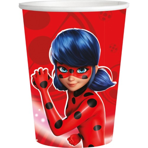Levně Papírové kelímky Kouzelná beruška Miraculous 250 ml, 8 ks