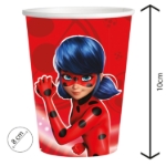 Obrázok z Papierové kelímky Kúzelná lienka Miraculous 250 ml, 8 ks