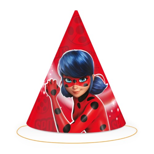 Levně Párty čepičky Kouzelná beruška Miraculous 6 ks