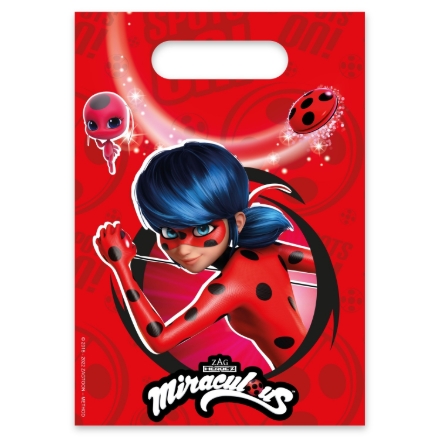 Dárkové tašky Kouzelná beruška Miraculous, balení 6 ks