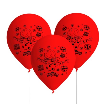 Latexové balónky Kouzelná beruška Miraculous 30 cm, 8 ks