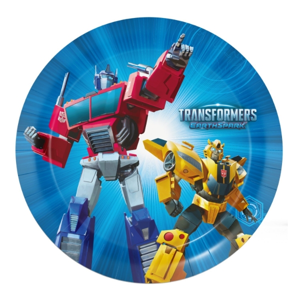 Papírové talířky Transformers 18 cm, 8 ks