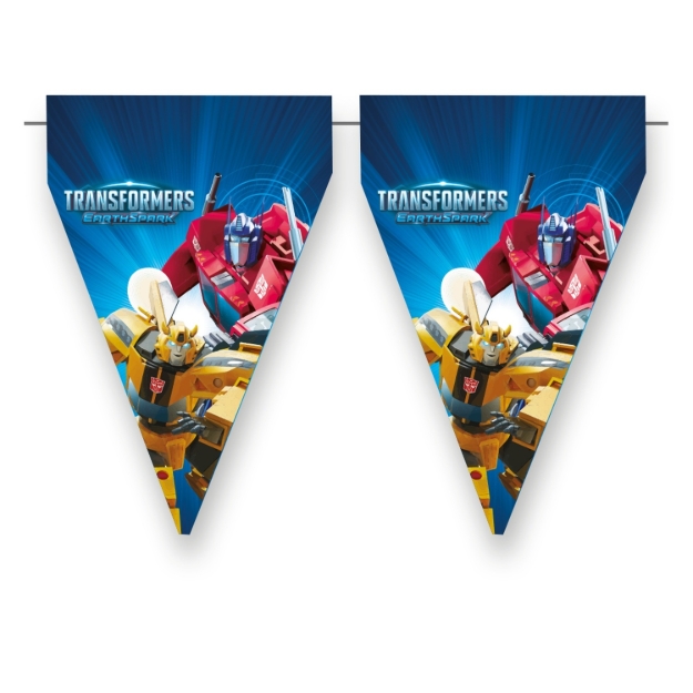 Vlaječková girlanda Transformers 3 m s motivem robotů