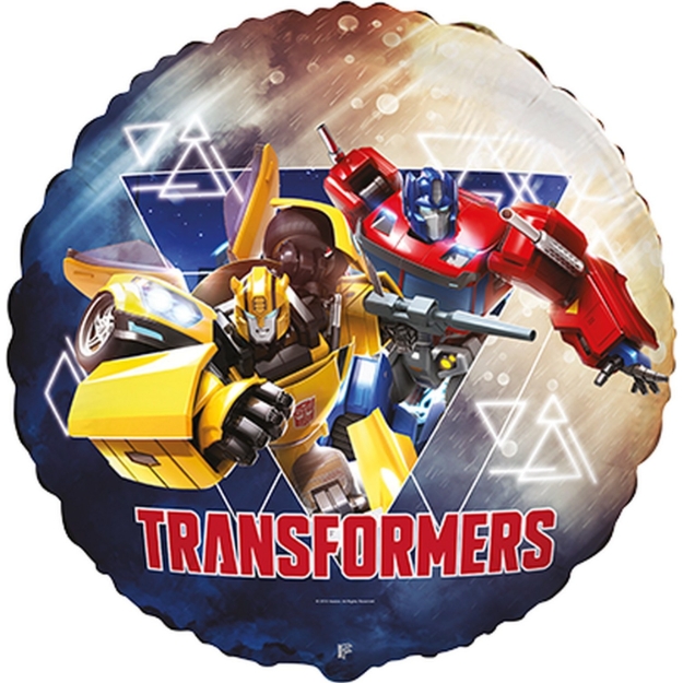 Fóliový balonek kulatý Transformers tým 46 cm