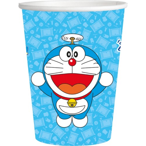 Levně Papírové kelímky Doraemon 250 ml, 8 ks