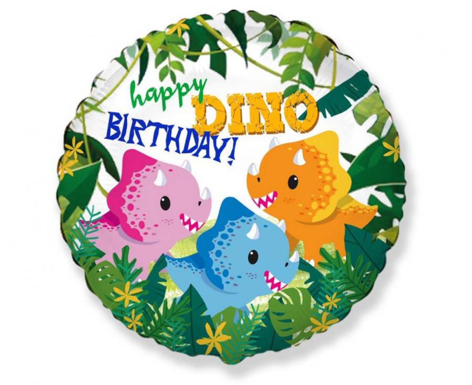 Levně Fóliový balonek dinosauři Happy Birthday 45 cm/18"