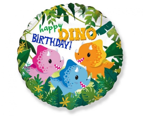 Levně Fóliový balonek dinosauři Happy Birthday 45 cm/18"