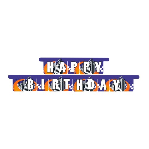 Levně Girlanda Happy Birthday Hot Wheels 3m