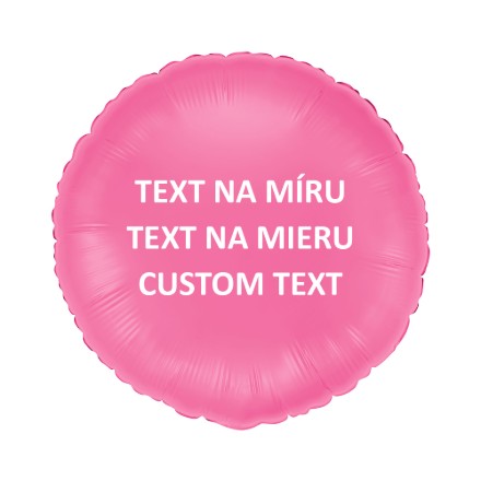 Obrázek Bubble Gum růžový fóliový balonek kruh 45 cm – vlastní text