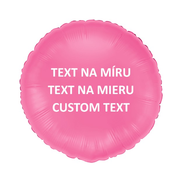 Obrázek Bubble Gum růžový fóliový balonek kruh 45 cm – vlastní text
