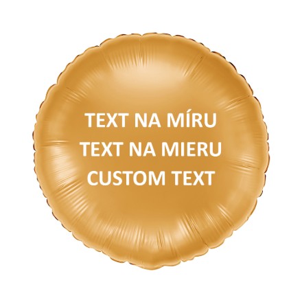 Obrázok z Zlatý fóliový balónik kruh 45 cm – vlastný text