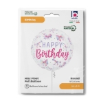 Obrázek Fóliový balonek Happy Birthday pastelové mašle 45 cm (18")