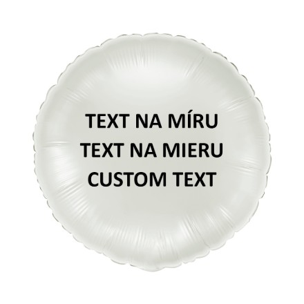 Obrázek Bílý fóliový balonek kruh 45 cm – vlastní text