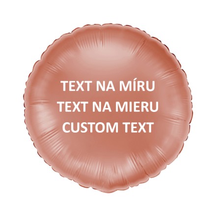 Obrázok z Rose gold fóliový balónik kruh 45 cm – vlastný text