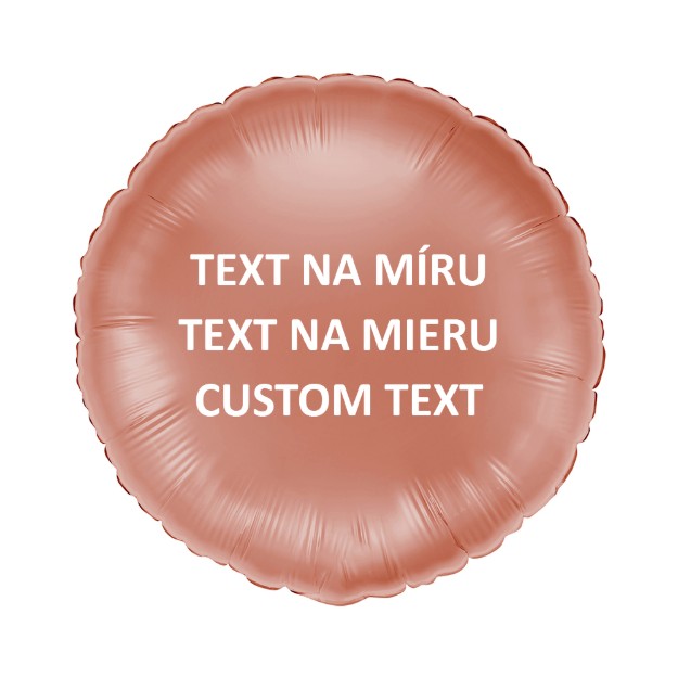 Obrázok z Rose gold fóliový balónik kruh 45 cm – vlastný text