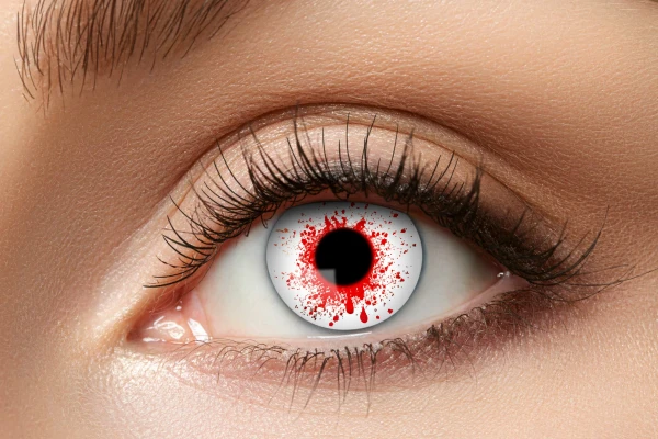 Barevné kontaktní čočky Bloodshot 3, 3měsíční, 1 pár