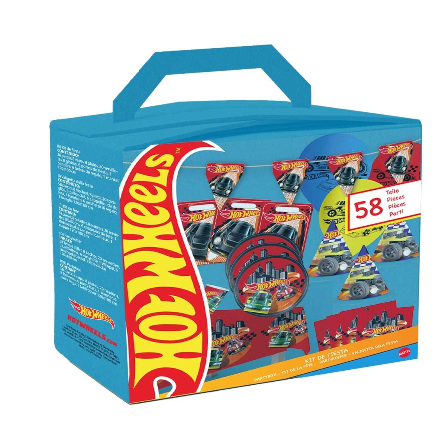 Levně Party set Hot Wheels 58 ks