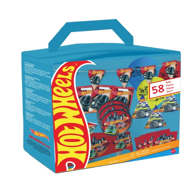 Party set Hot Wheels 58 ks kompletní sada na oslavu