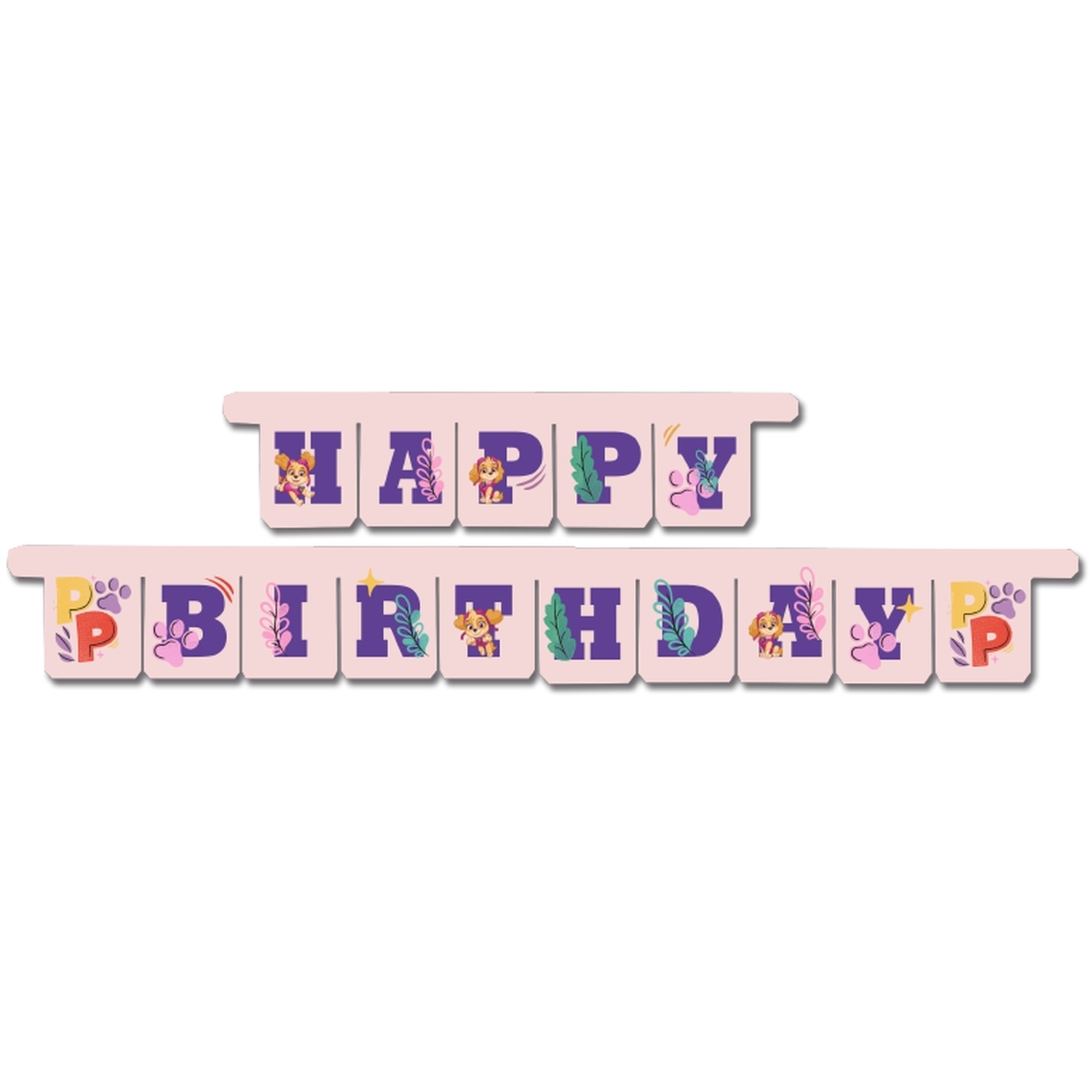 Girlanda Happy Birthday tlapková patrola Skye 3 m