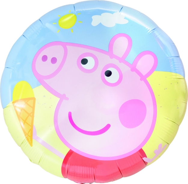 Fóliový balonek Prasátko Peppa kulatý 45 cm