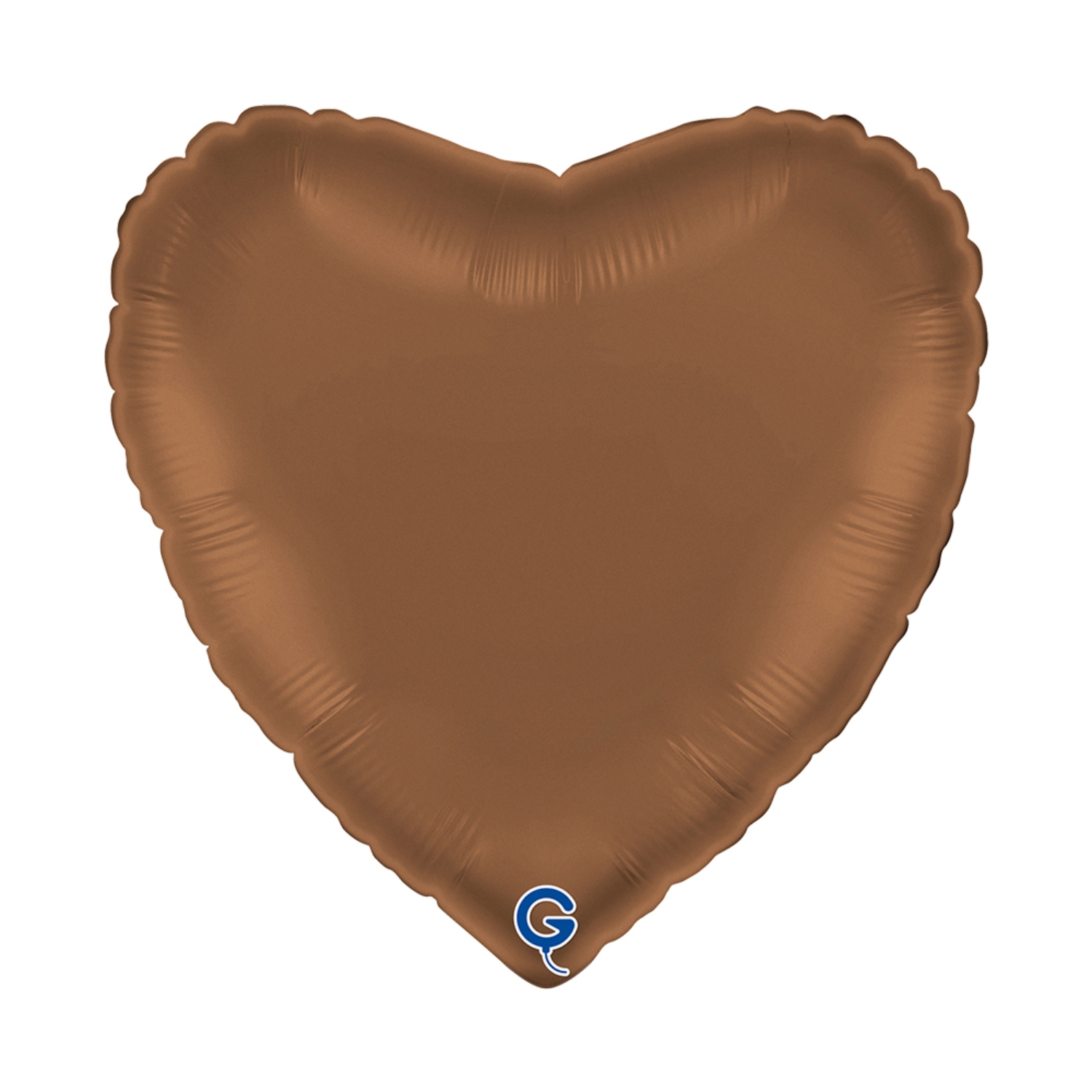 Levně Fóliový balonek srdce čokoládové - Satin Chocolate 45 cm/18"
