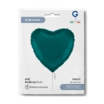 Tyrkysové srdce Satin Emerald Green pro moderní party výzdobu