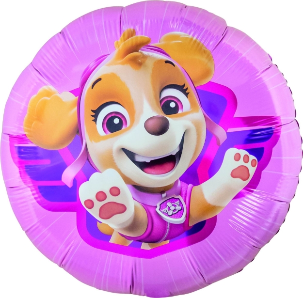 Fóliový balonek Tlapková patrola Skye kulatý 45 cm