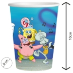 Obrazek Kubeczki papierowe SpongeBob 250 ml, 8 szt.