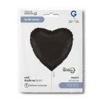 Černé srdce Satin Fumé Black pro elegantní party výzdobu