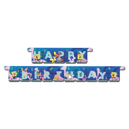 Levně Girlanda Happy Birthday SpongeBob 3 m