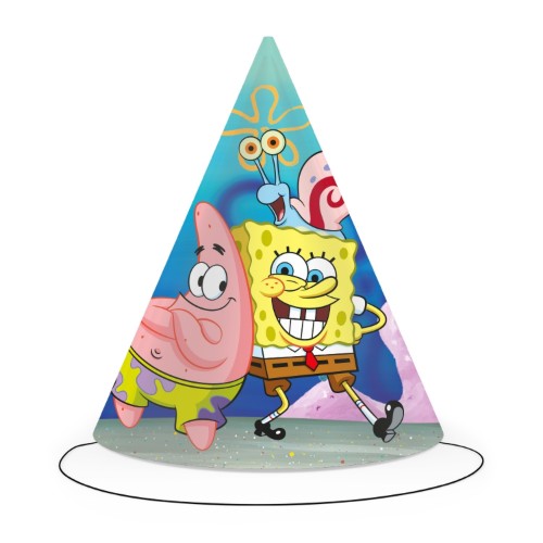Levně Párty čepičky SpongeBob, 6 ks