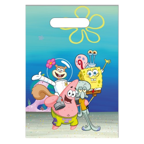 Levně Dárkové tašky SpongeBob 6 ks
