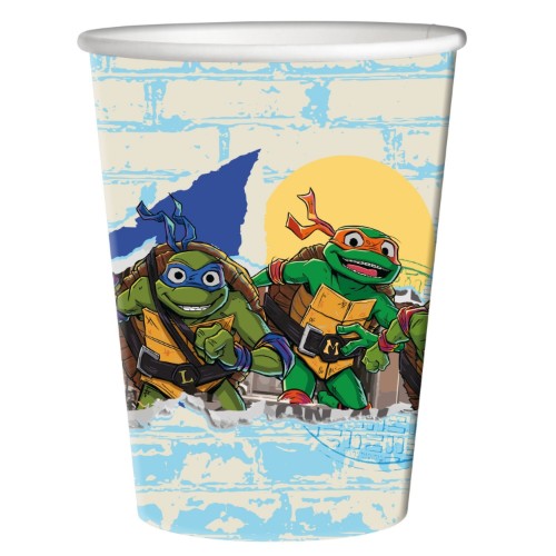 Levně Papírové kelímky Želvy ninja 250 ml, 8 ks