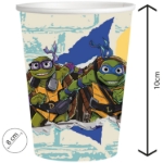 Obrázok z Papierové kelímky Korytnačky ninja 250 ml, 8 ks