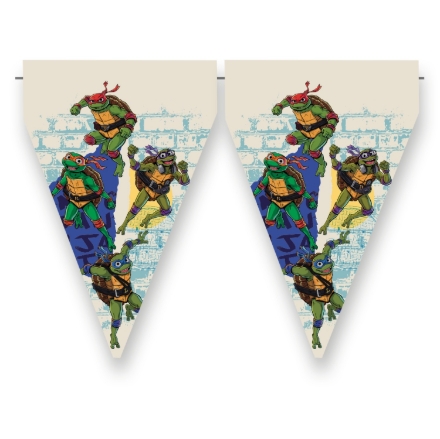 Vlaječková girlanda Želvy ninja 3 m