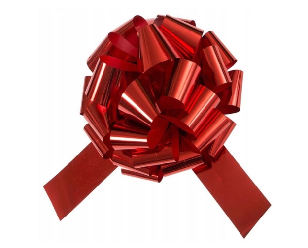 Velká červená dárková mašle na auto 45 cm