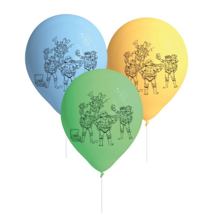 Latexové balónky Želvy ninja 30 cm 8 ks